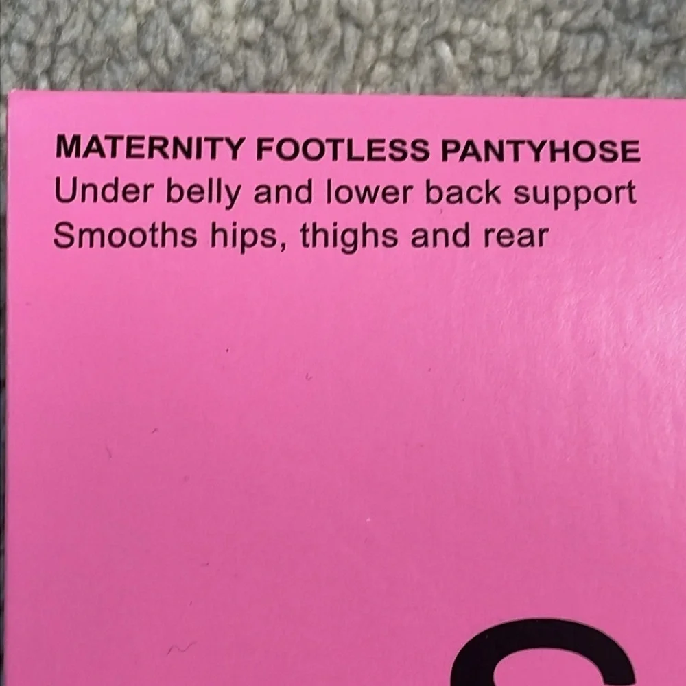 Mama Spanx Maternity Footless Pantyhose Black Smoothing Shaping Sz B